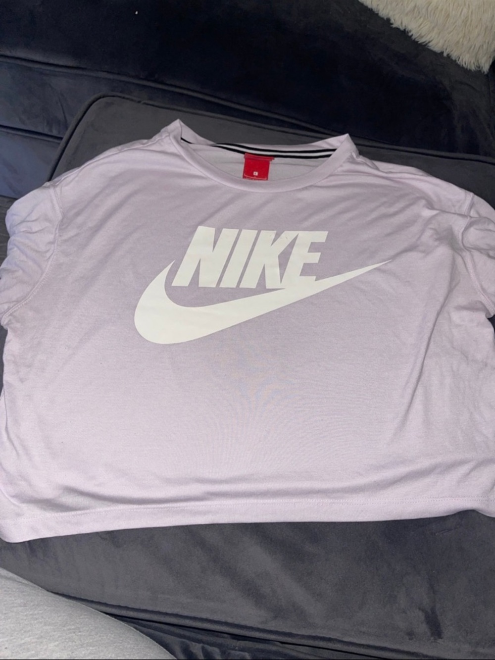 Nike Light Lavender Logo crop Tee